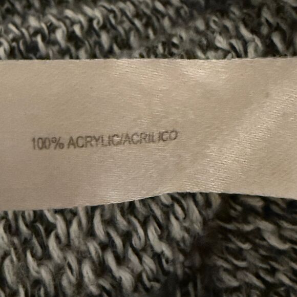 Debbie Morgan Open Front Crochet Style Shawl Cardigan Gray Women's Size Medium - Picture 9 of 10